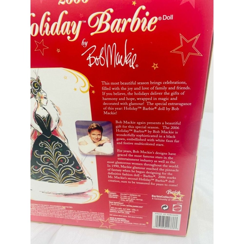 Holiday Barbie Doll 2006 by Bob Mackie Collector Edition J0949 Brand New in Box - Picture 4 of 8